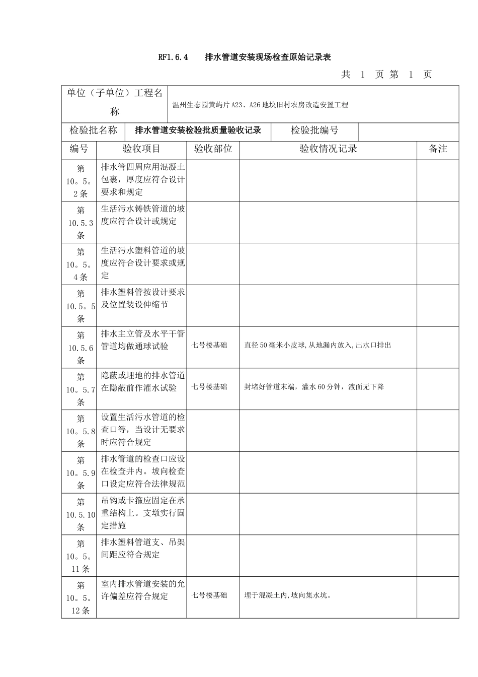 人防安装工程隐蔽记录-新表格-新检验批_第3页