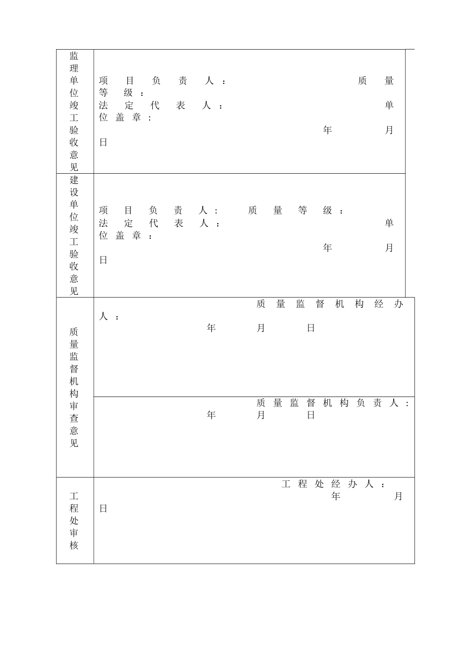 人防工程竣工验收备案表_第3页