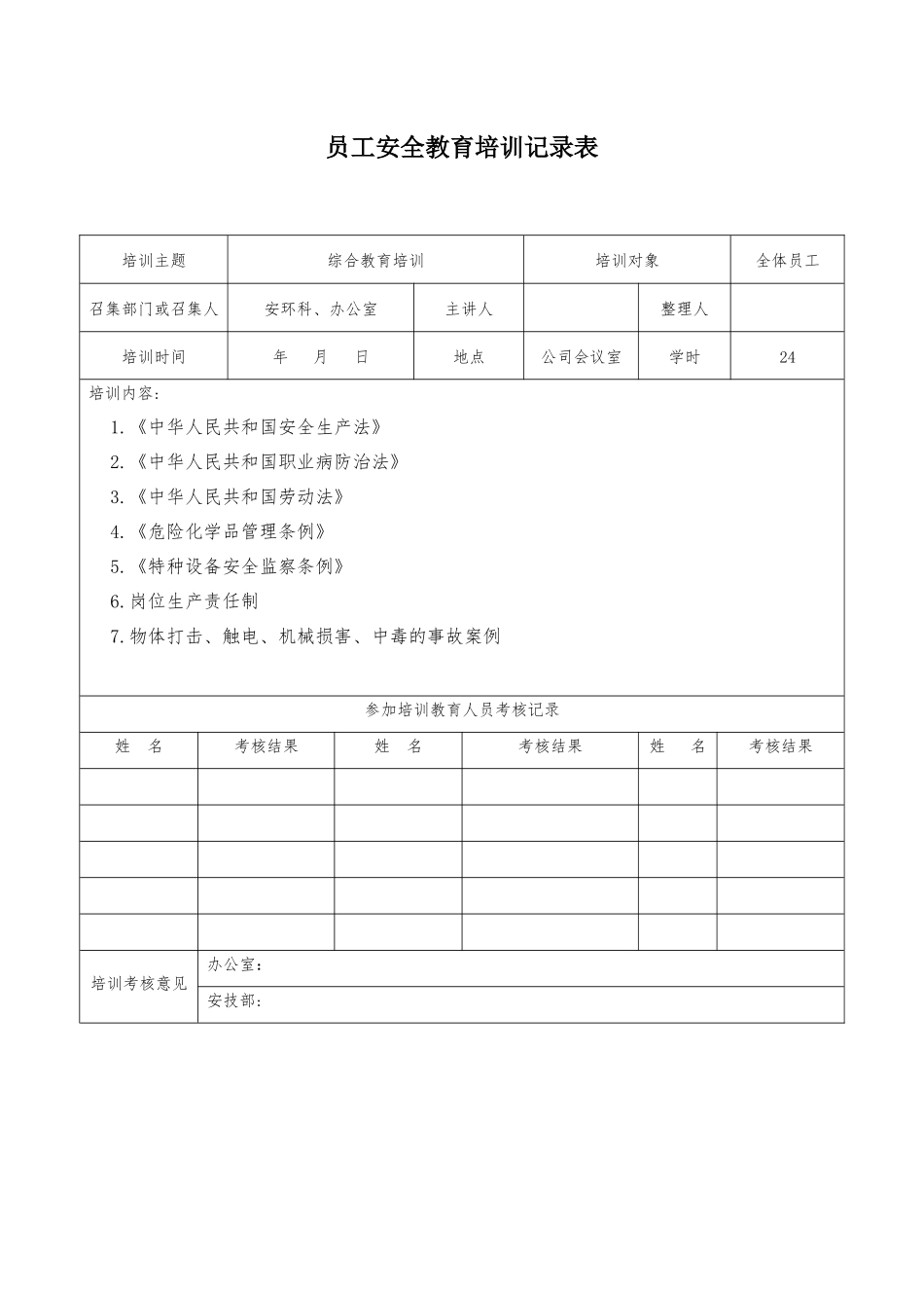 从业人员安全教育培训记录_第2页