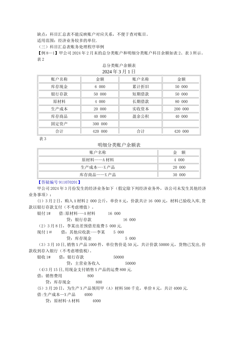 从业考试之会计基础第七章-财务处理程序_第3页