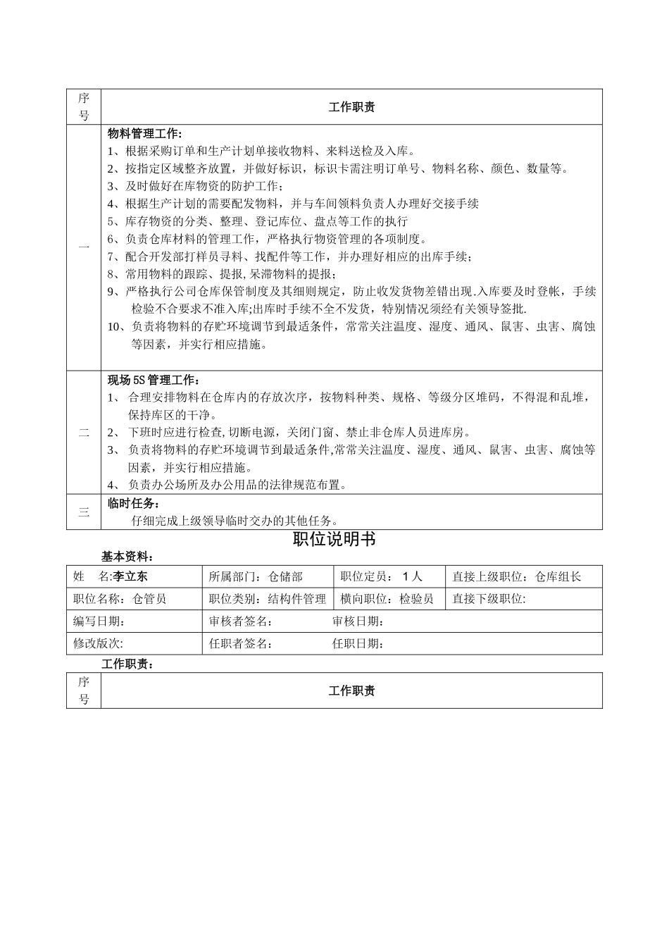 仓库岗位职责说明_第3页