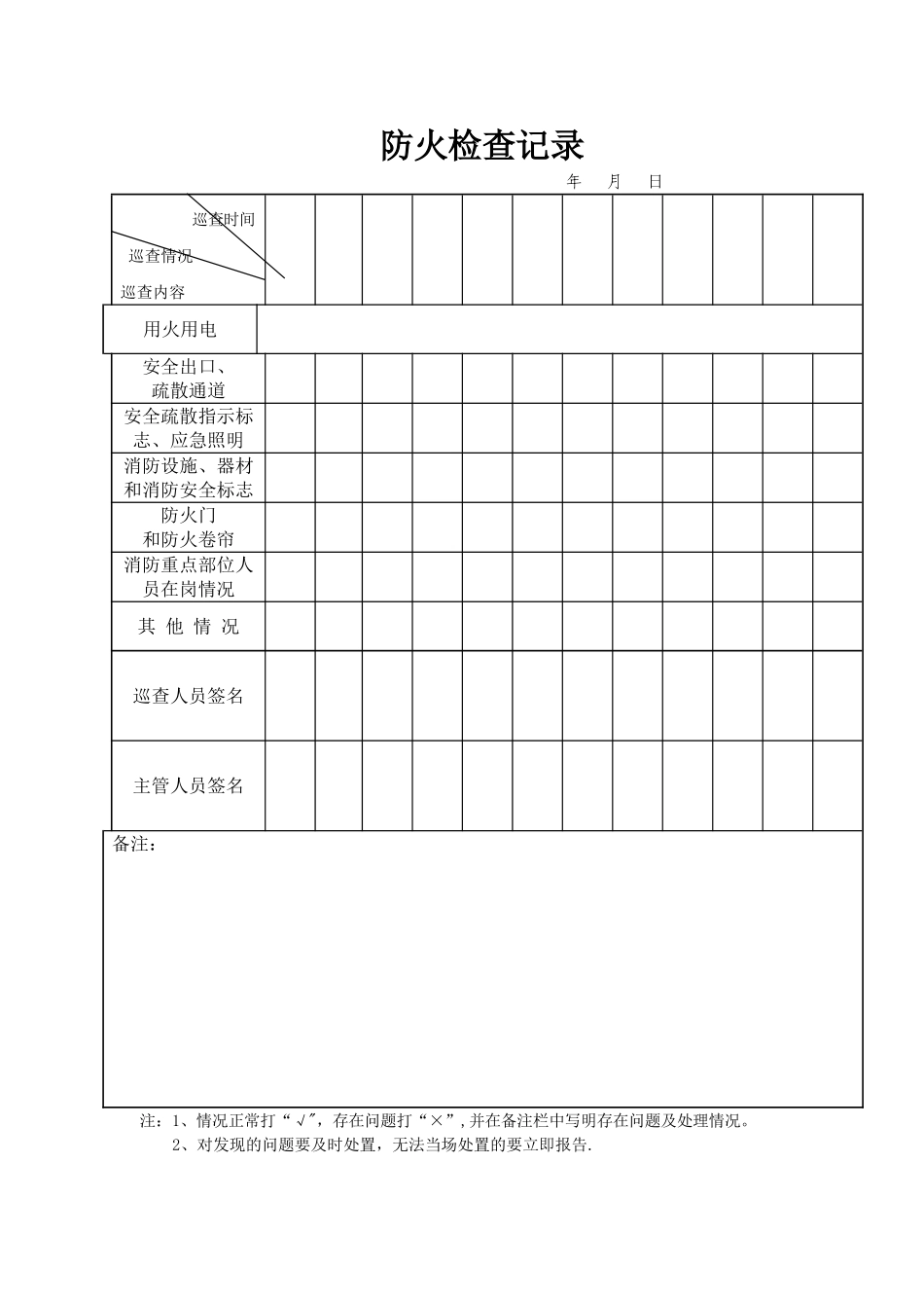 仓库消防安全检查记录_第3页