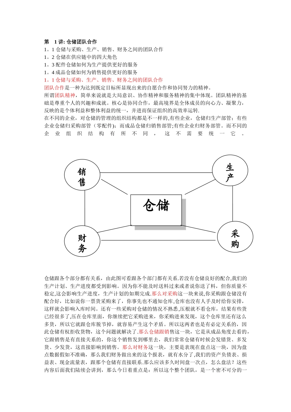 仓库的专业化与规范化管理_第1页