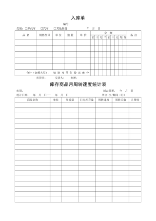 仓库管理表格大全汇总-最新的仓库出入库EXCEL表格