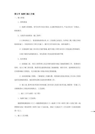 地弹门施工方案
