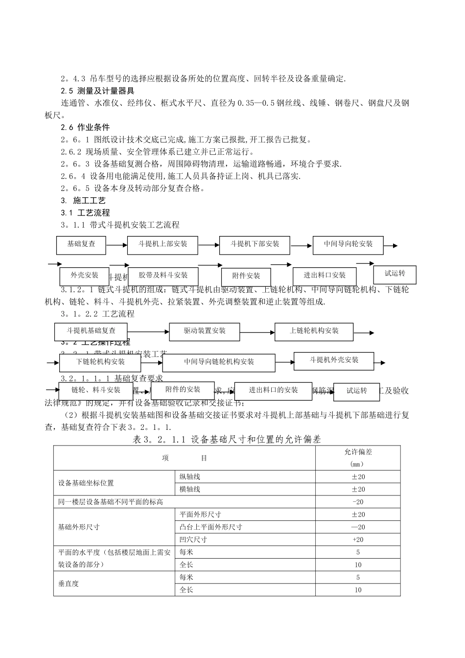 垂直斗式提升机安装施工工艺标准_第2页