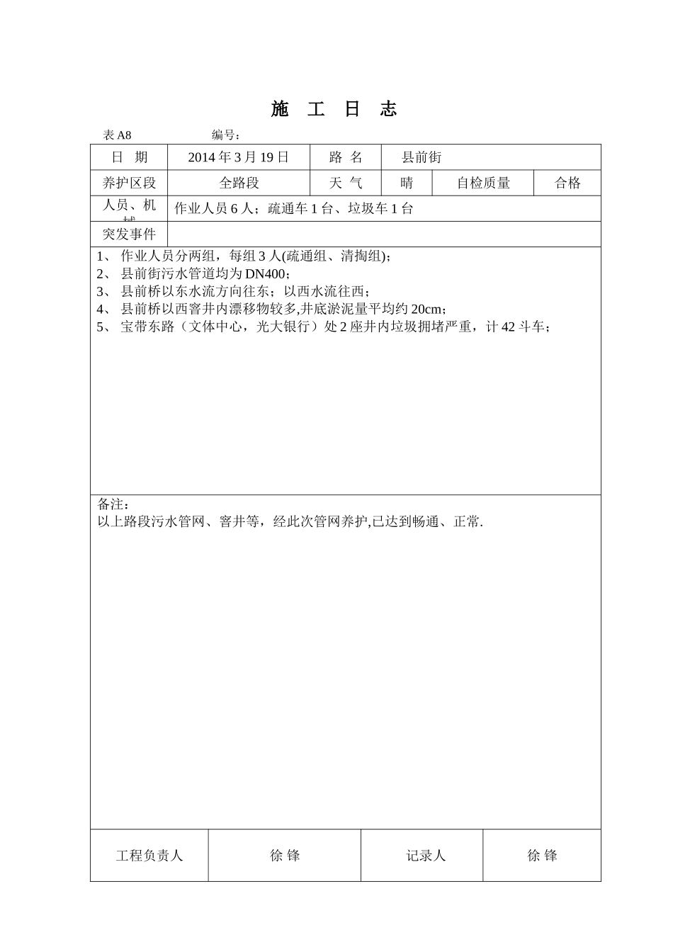 城区污水管网养护施工日志_第3页