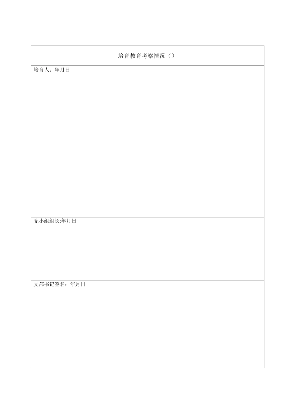 培养教育考察情况表_第1页