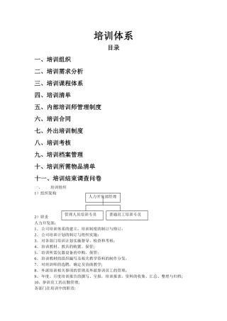 培训体系流程图