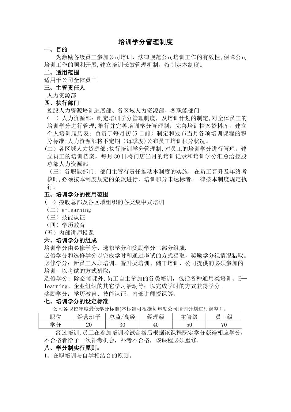 培训学分管理制度_第1页