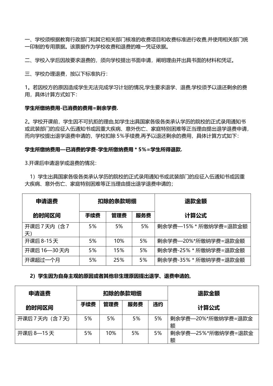 培训学校收退费管理办法_第2页