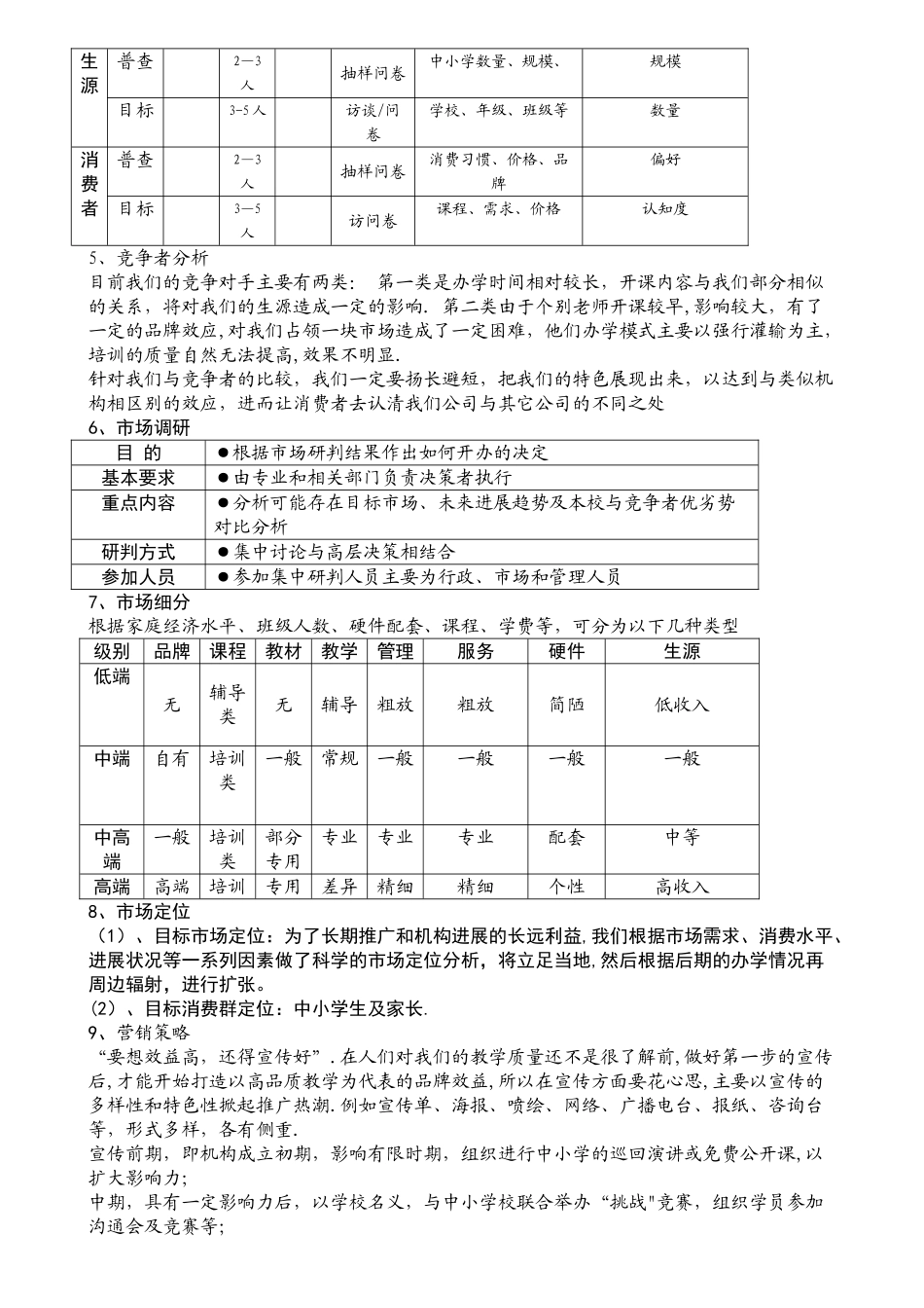 培训行业市场计划书_第2页