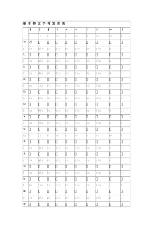 基-本-韩-文-字-母-发-音-表