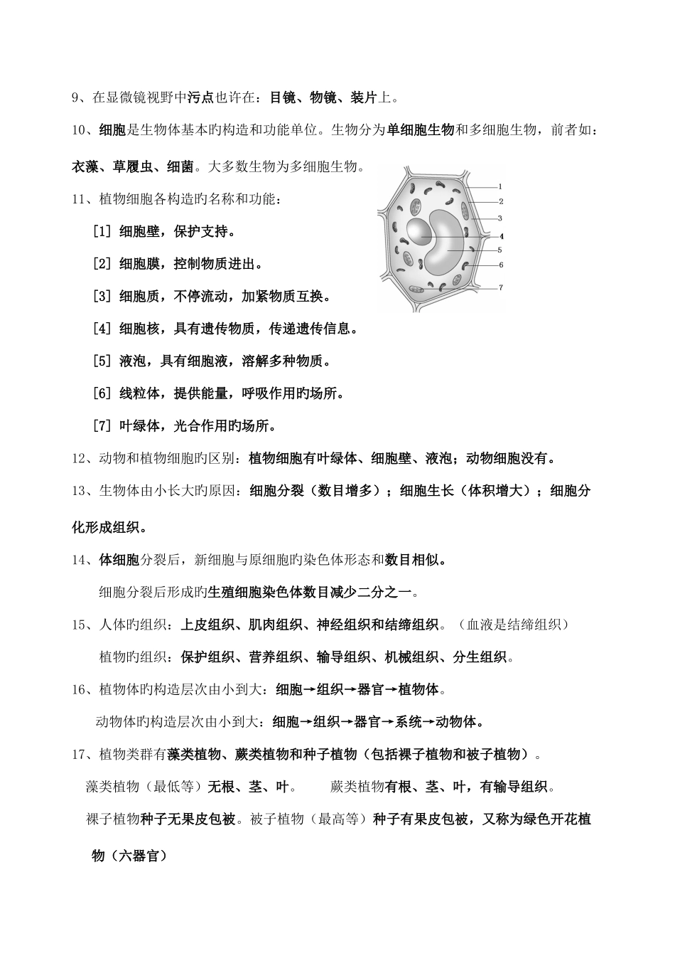 2025年初二生物学业水平考试必会知识点_第2页