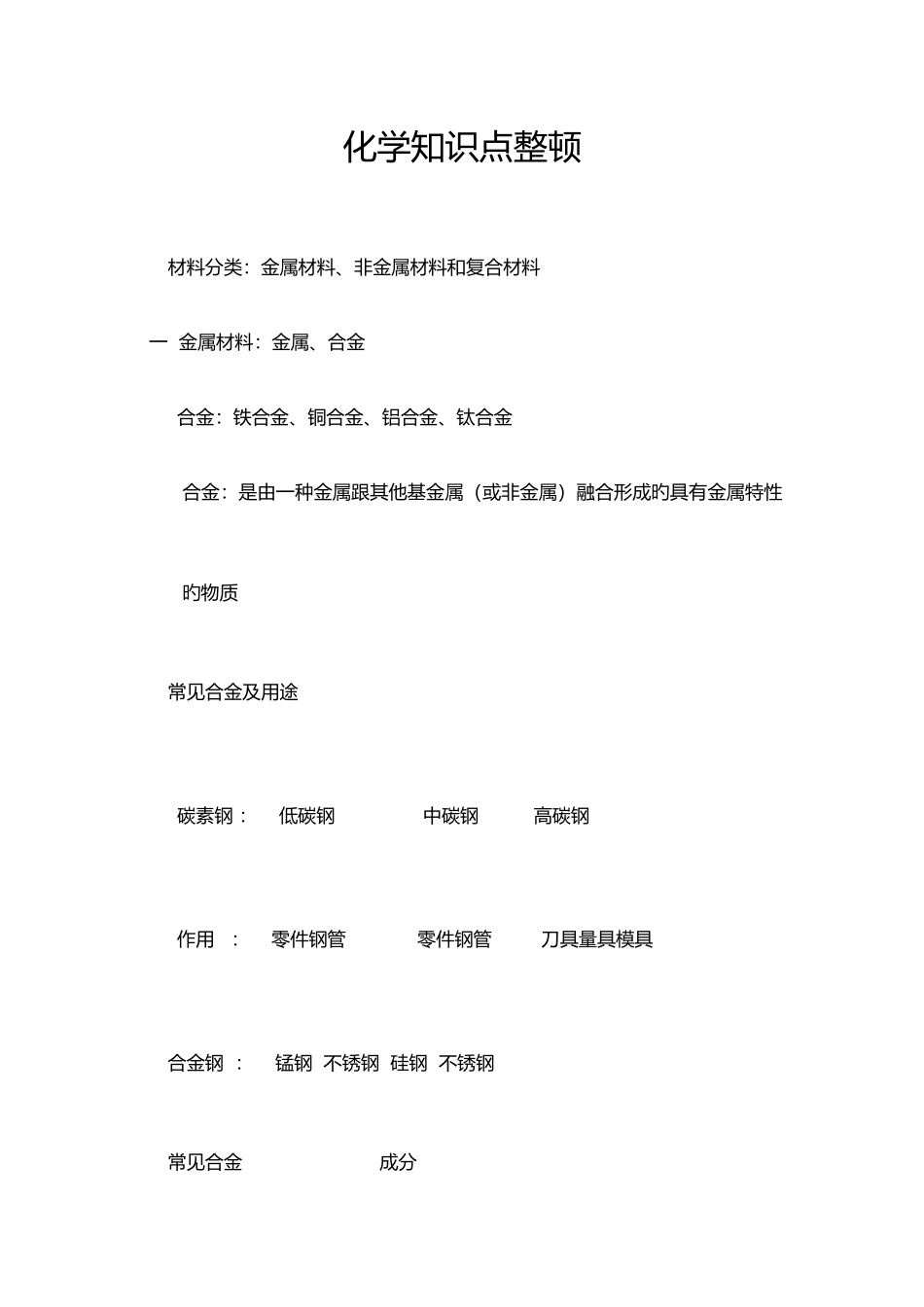 2025年初中化学微量元素材料化肥知识点小结_第1页