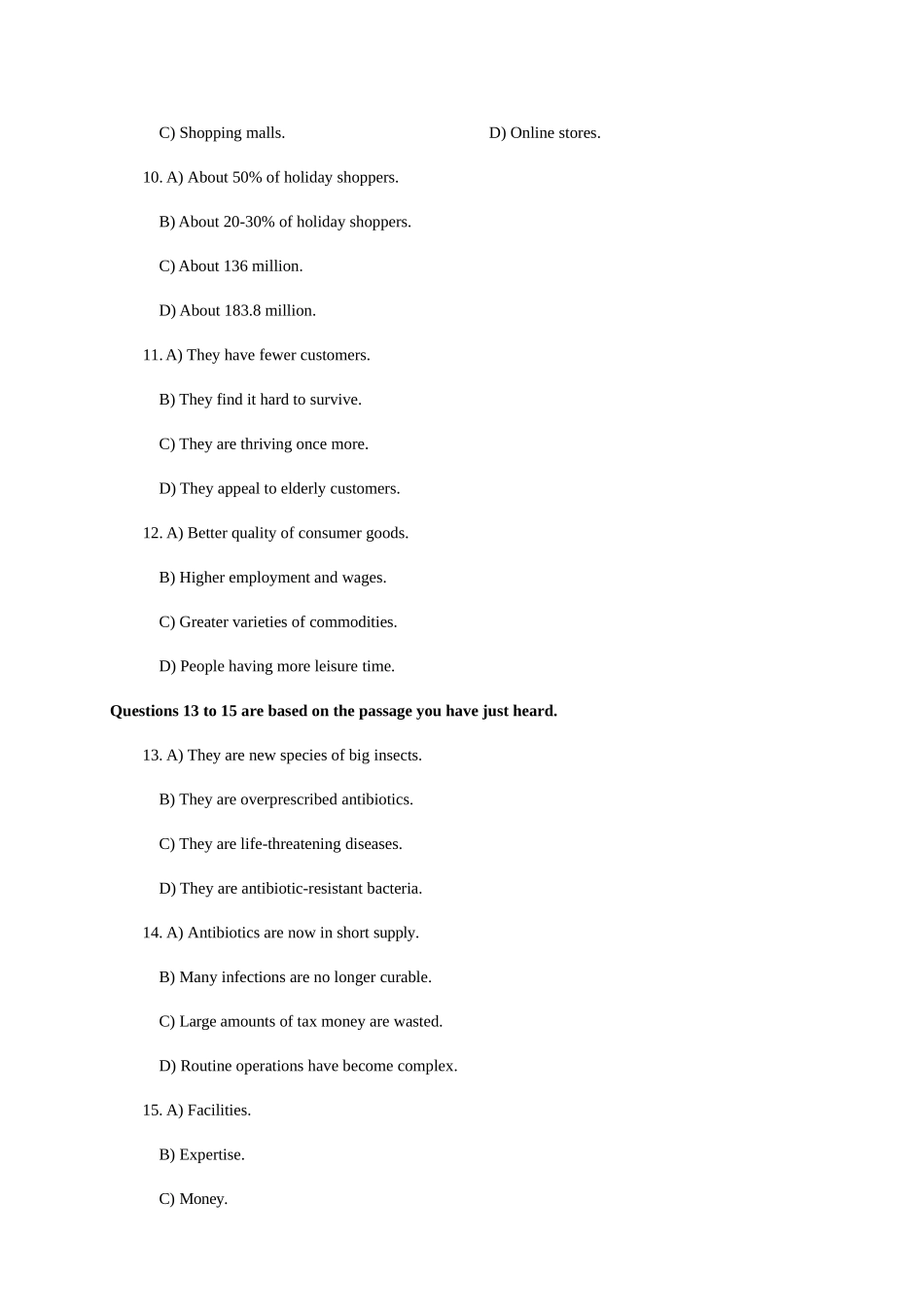 2025年大学英语六级三套真题答案解析_第3页