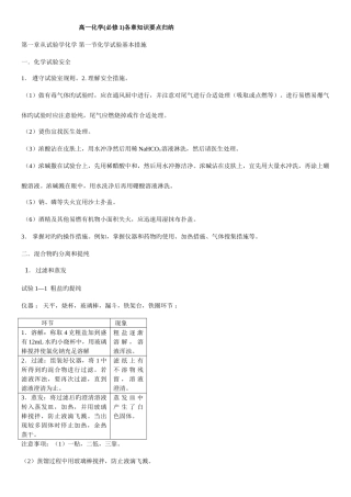 2025年化学会考知识点