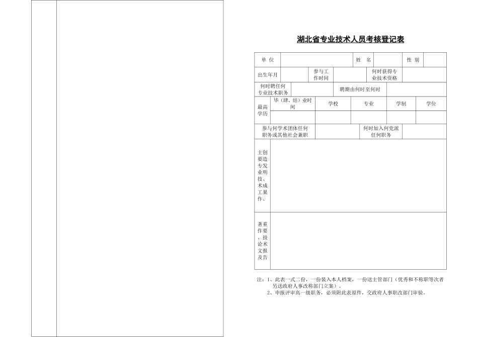 2025年教师系列专业技术人员考核登记表_第1页