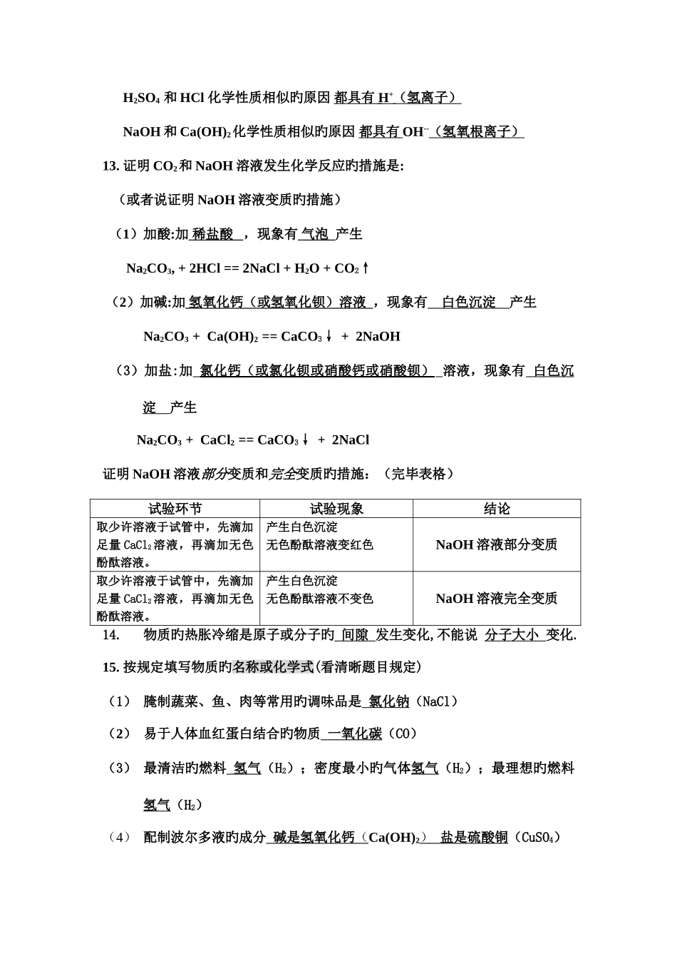2025年中考化学易错知识点集锦_第2页