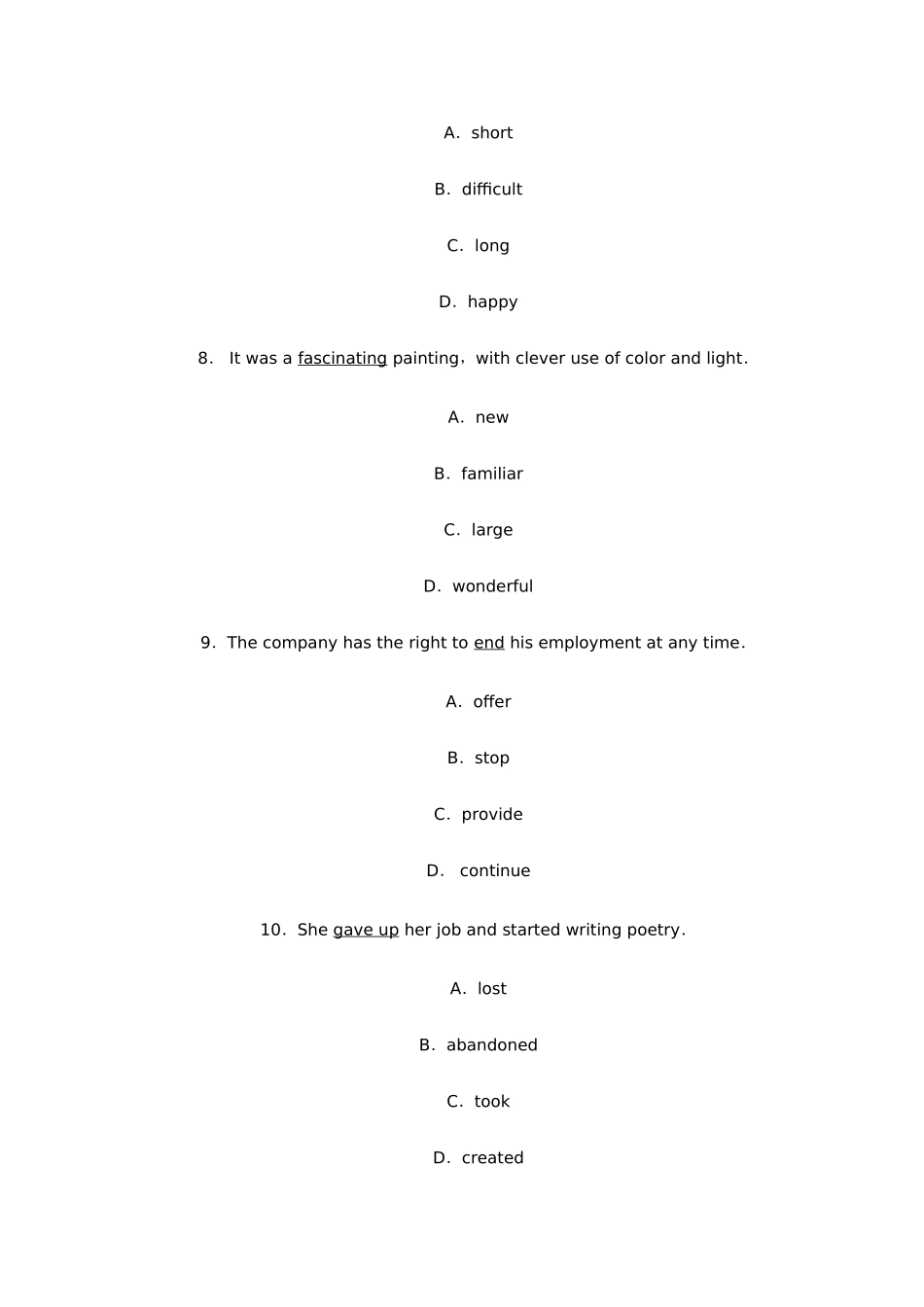 2025年全国职称英语综合类C级考试真题及答案_第3页