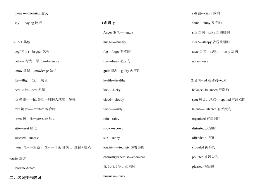 2025年初中英语词性变化归纳_第2页