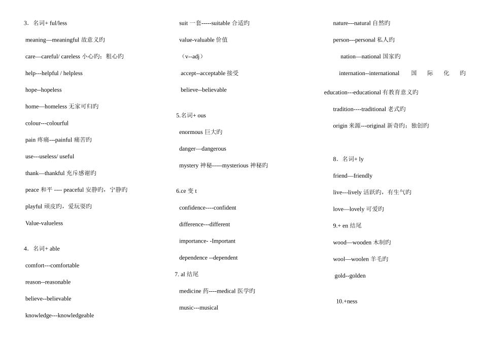 2025年初中英语词性变化归纳_第3页