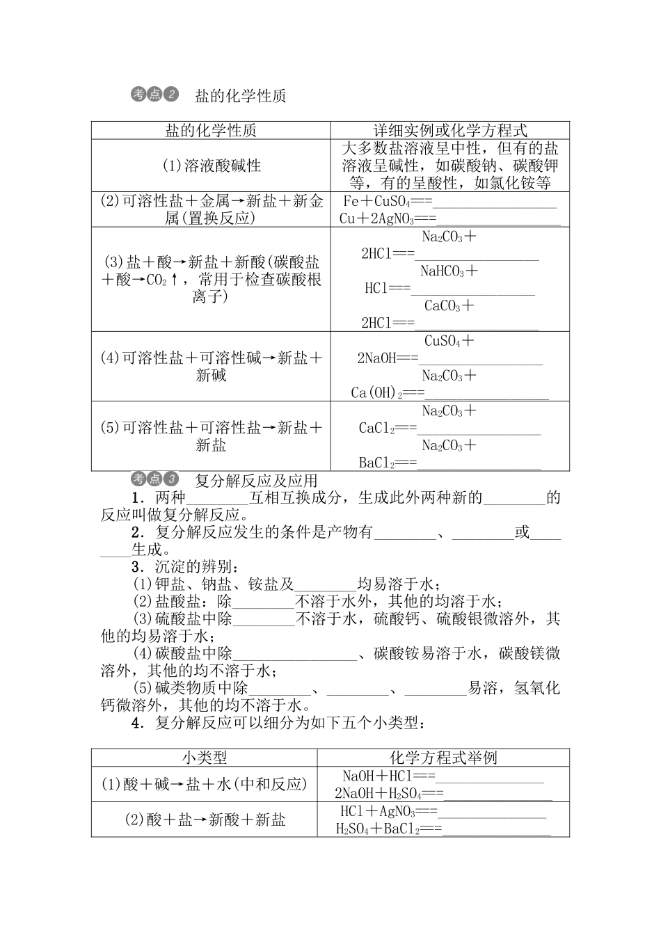 2025年中考化学知识点专项强化复习检测_第2页