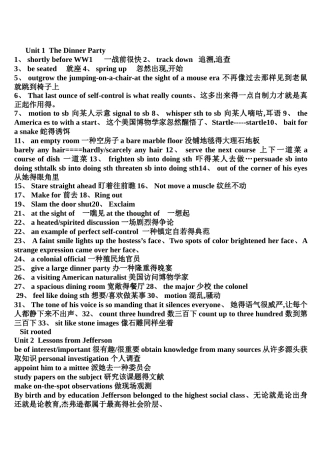 2025年大学英语知识点总结