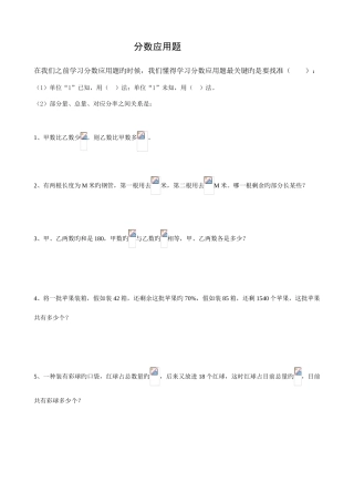 2025年六年级小升初数学专项练习分数应用题