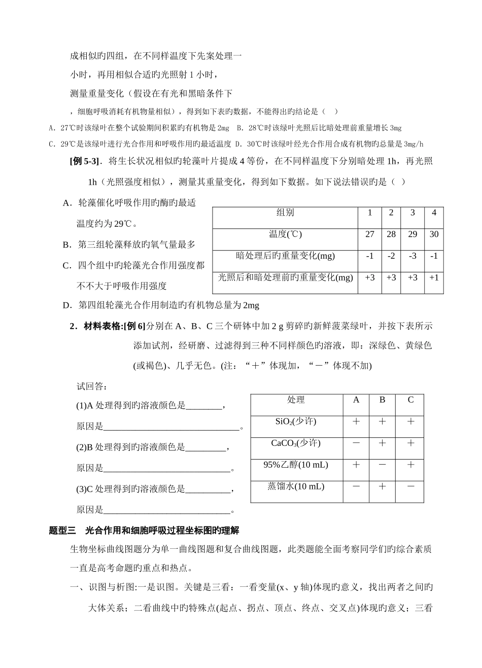 2025年光合作用与呼吸作用题型归纳总结_第3页