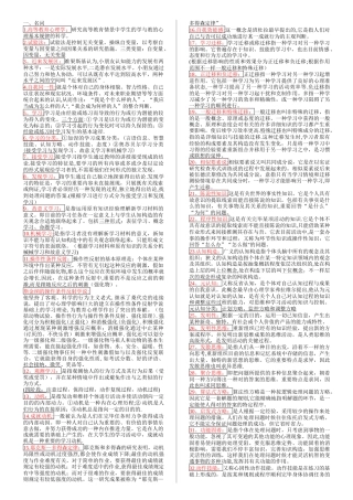 2025年高等教育心理学知识点总结