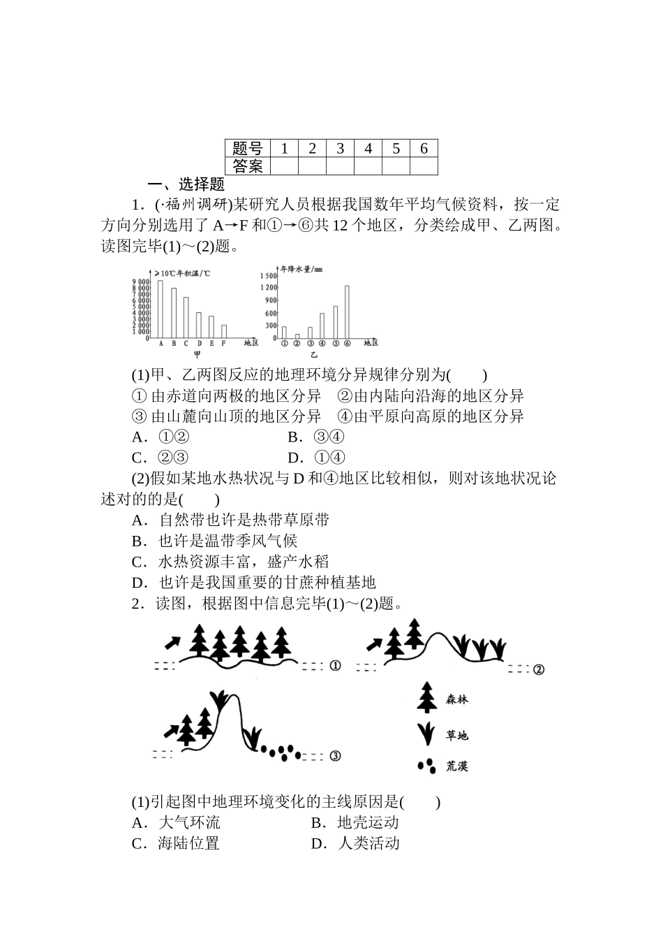 2025年高三地理知识点总复习落实精练习题_第1页