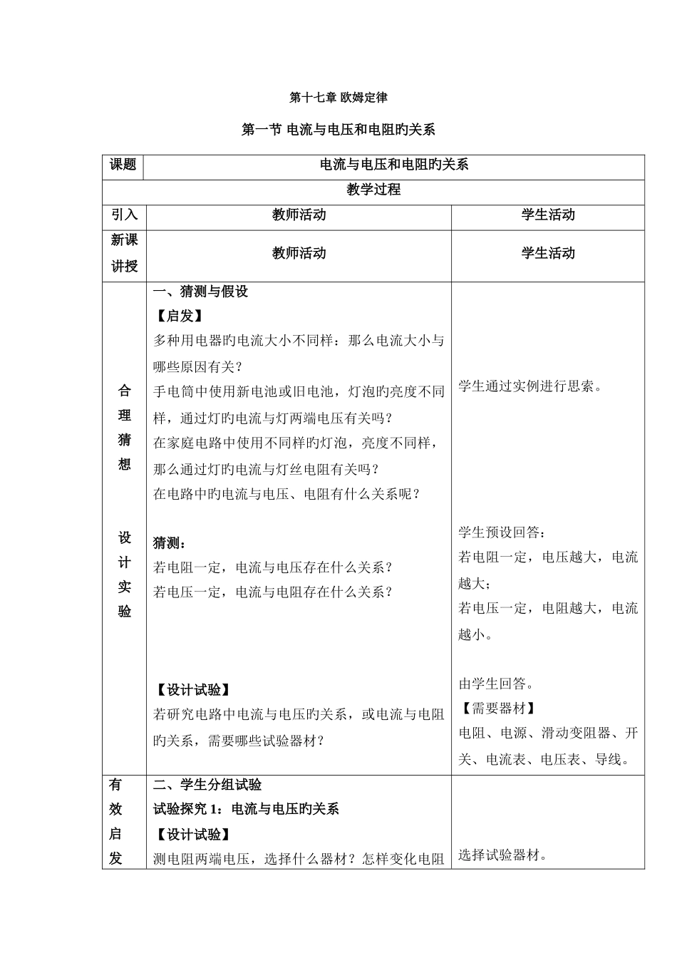 2025年九年级欧姆定律知识点讲义_第1页