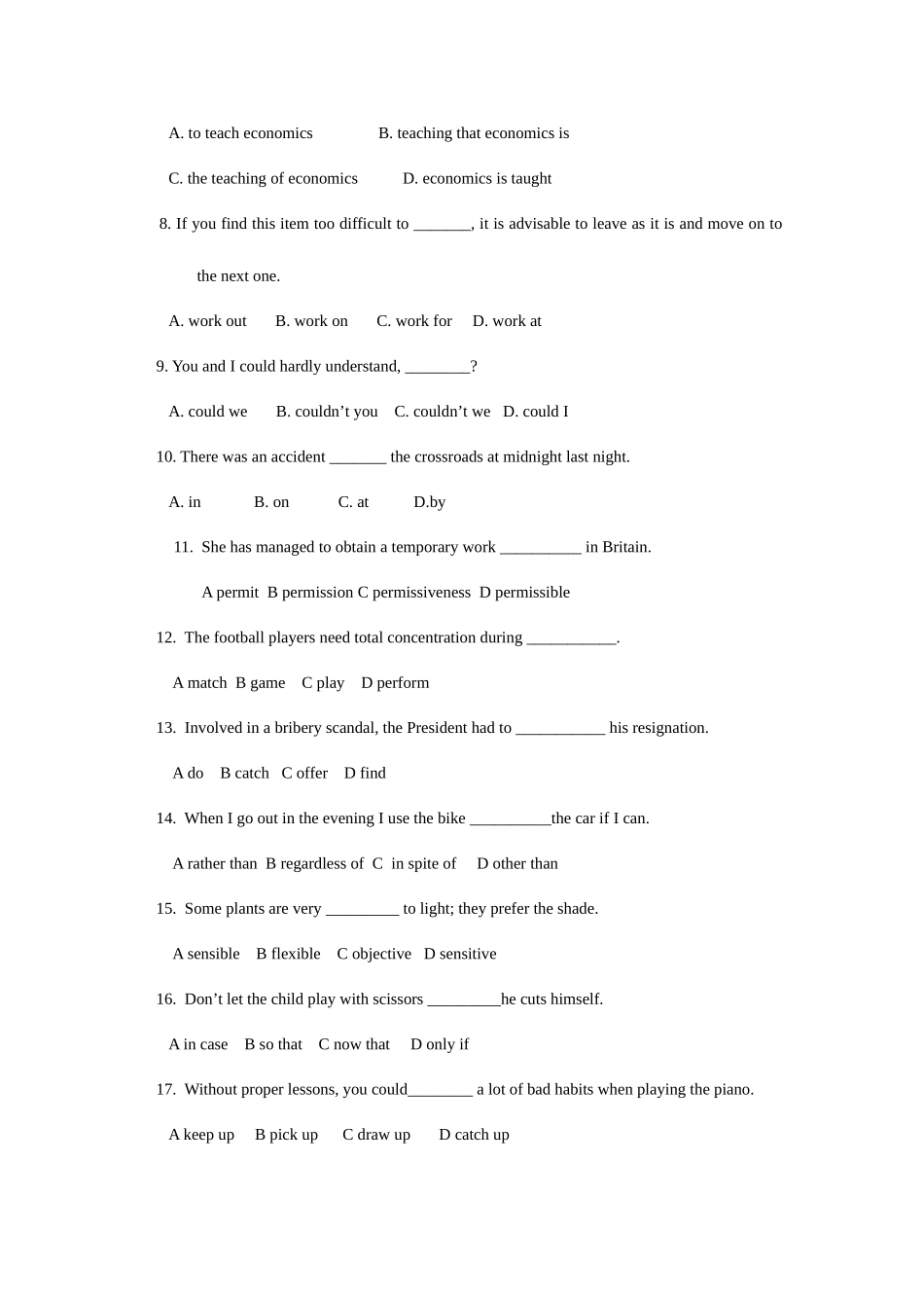 2025年专升本专业英语试题和答案_第2页