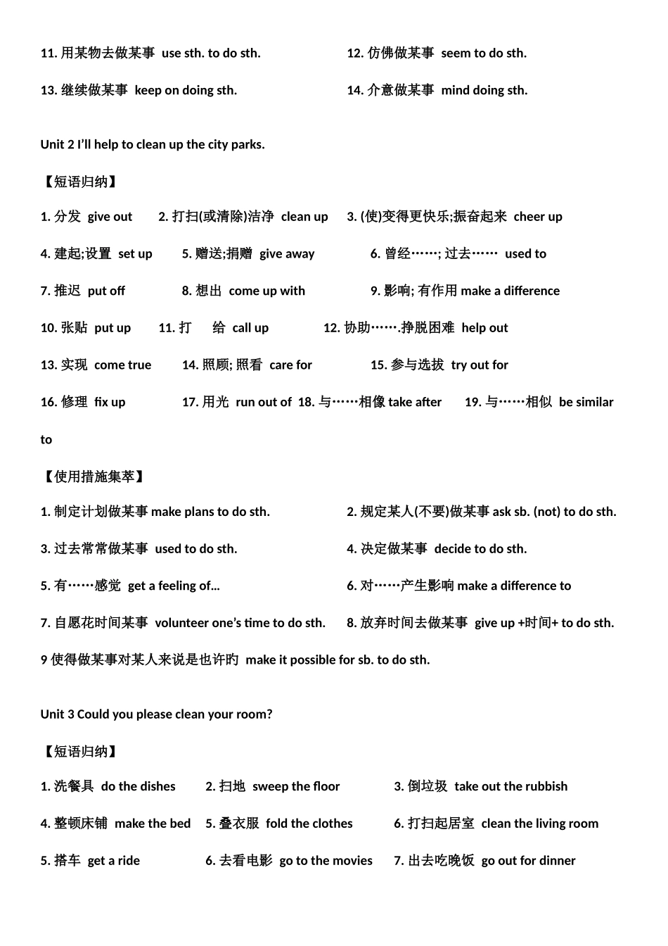 2025年人教版英语八年级下册所有短语归纳_第2页