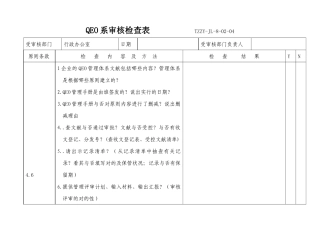 2025年QEO一体化全套内审检查表