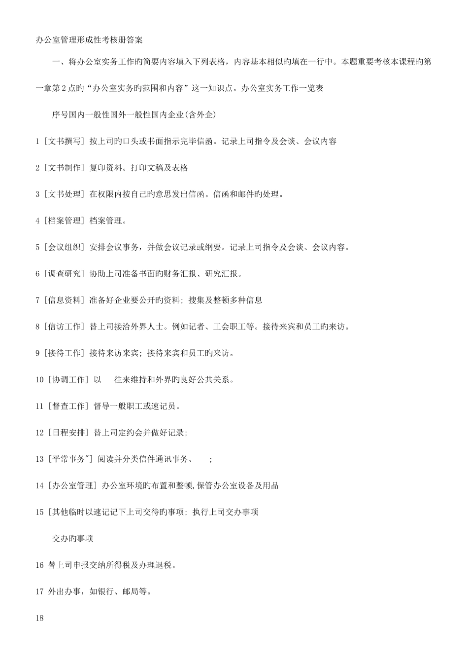 2025年办公室管理形成性考核册答案_第1页