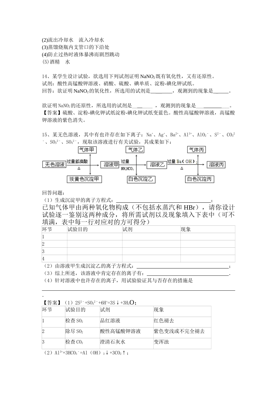 2025年高三化学考点梳理复习检测_第3页