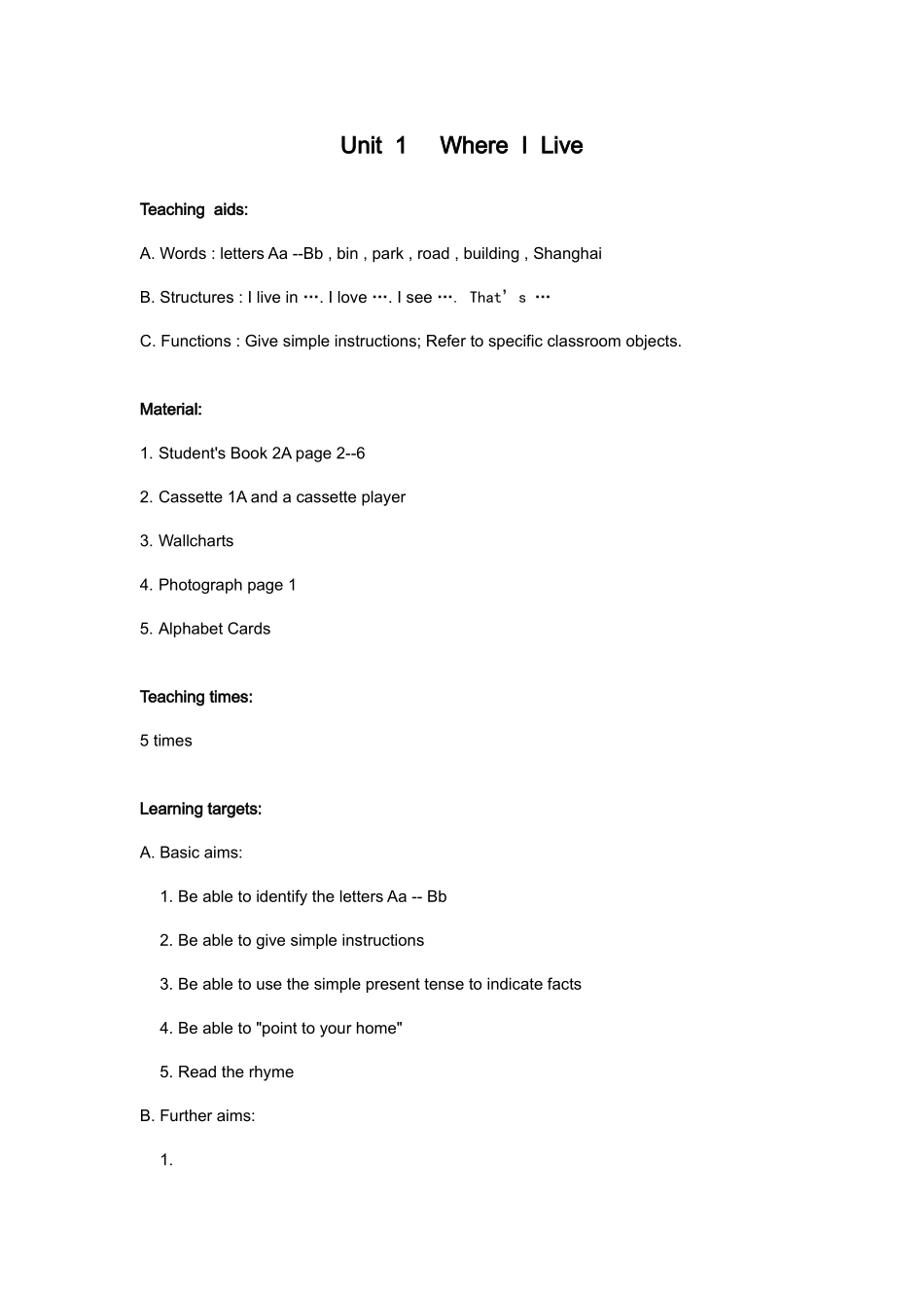 2025年上海版牛津英语2a全册教案_第1页