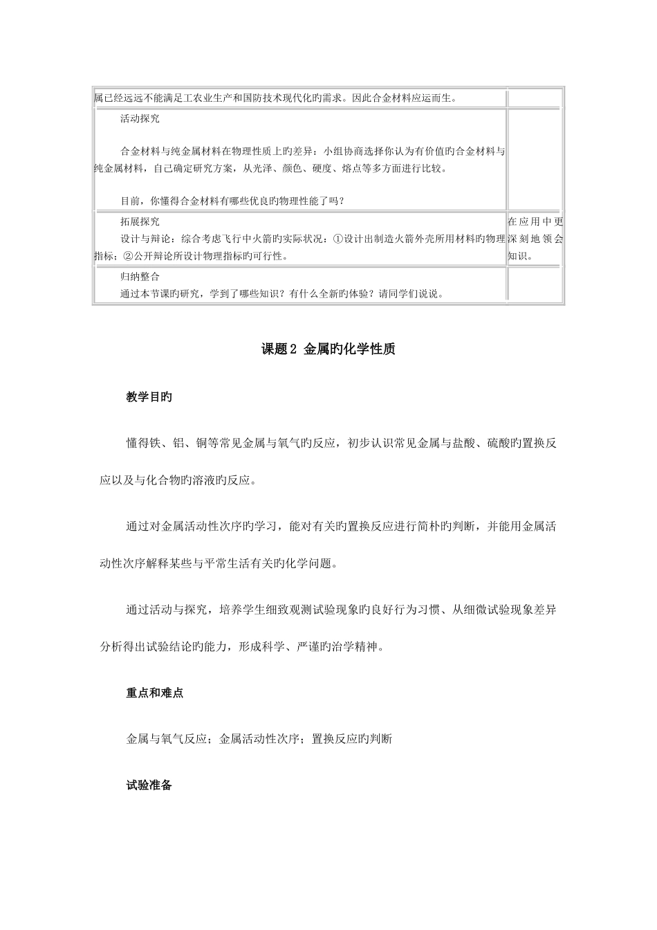2025年人教版九年级化学下册全册教案_第3页