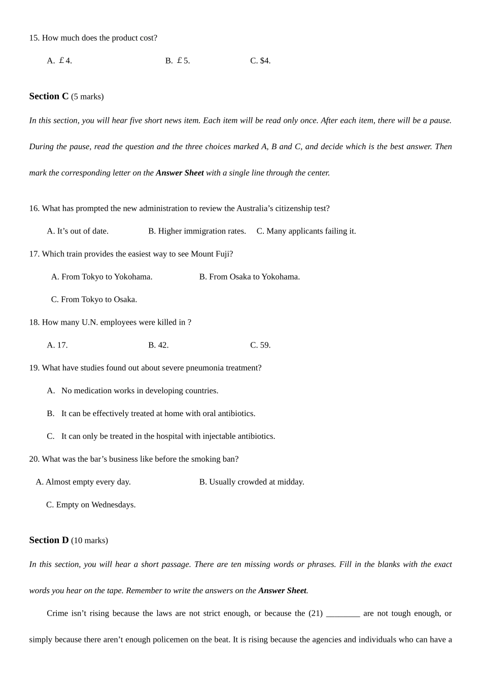 2025年全国大学生英语竞赛初赛试卷C类及答桉来自赛才网_第3页