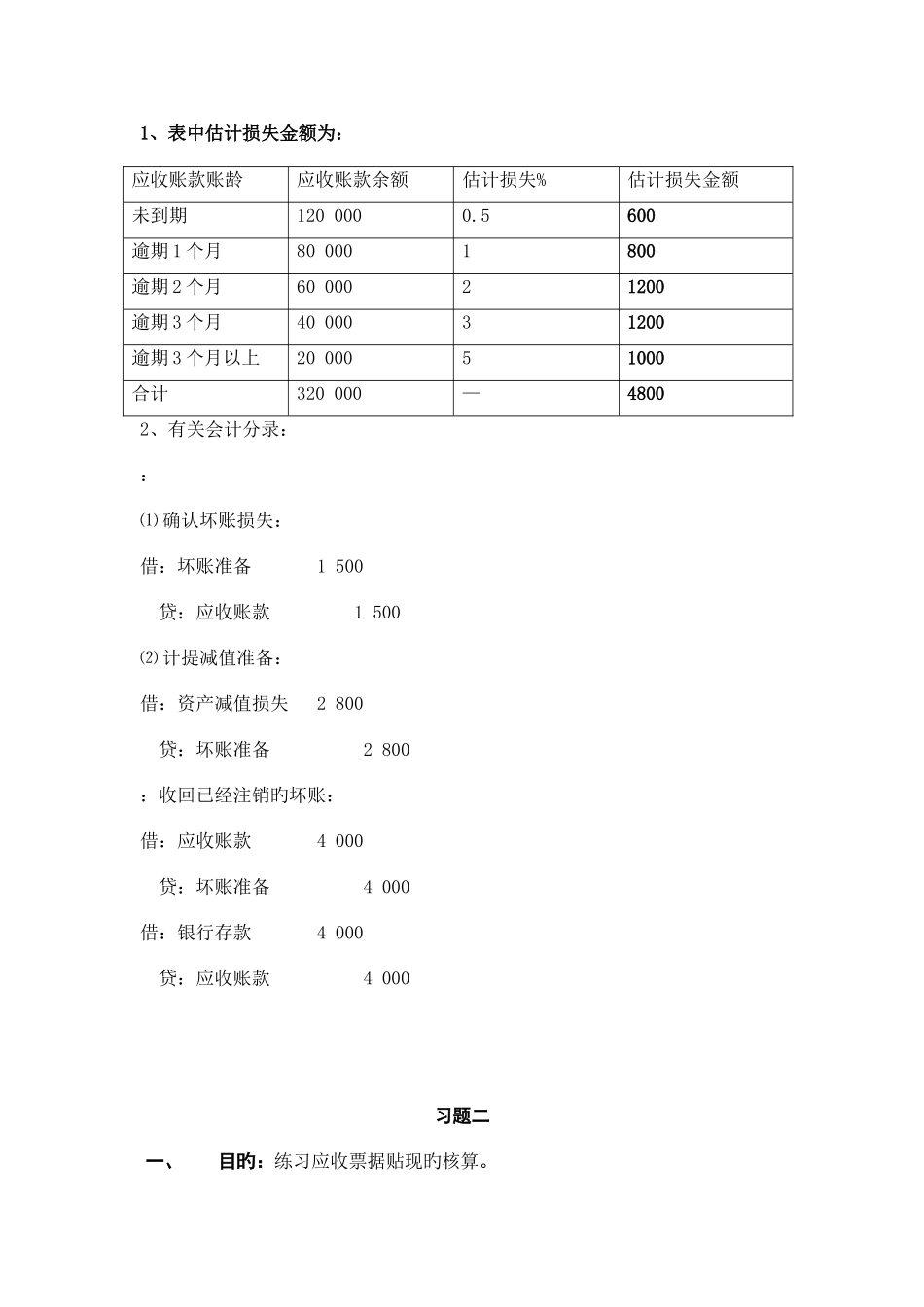 2025年中级财务会计形成性考核册答案有题目_第2页
