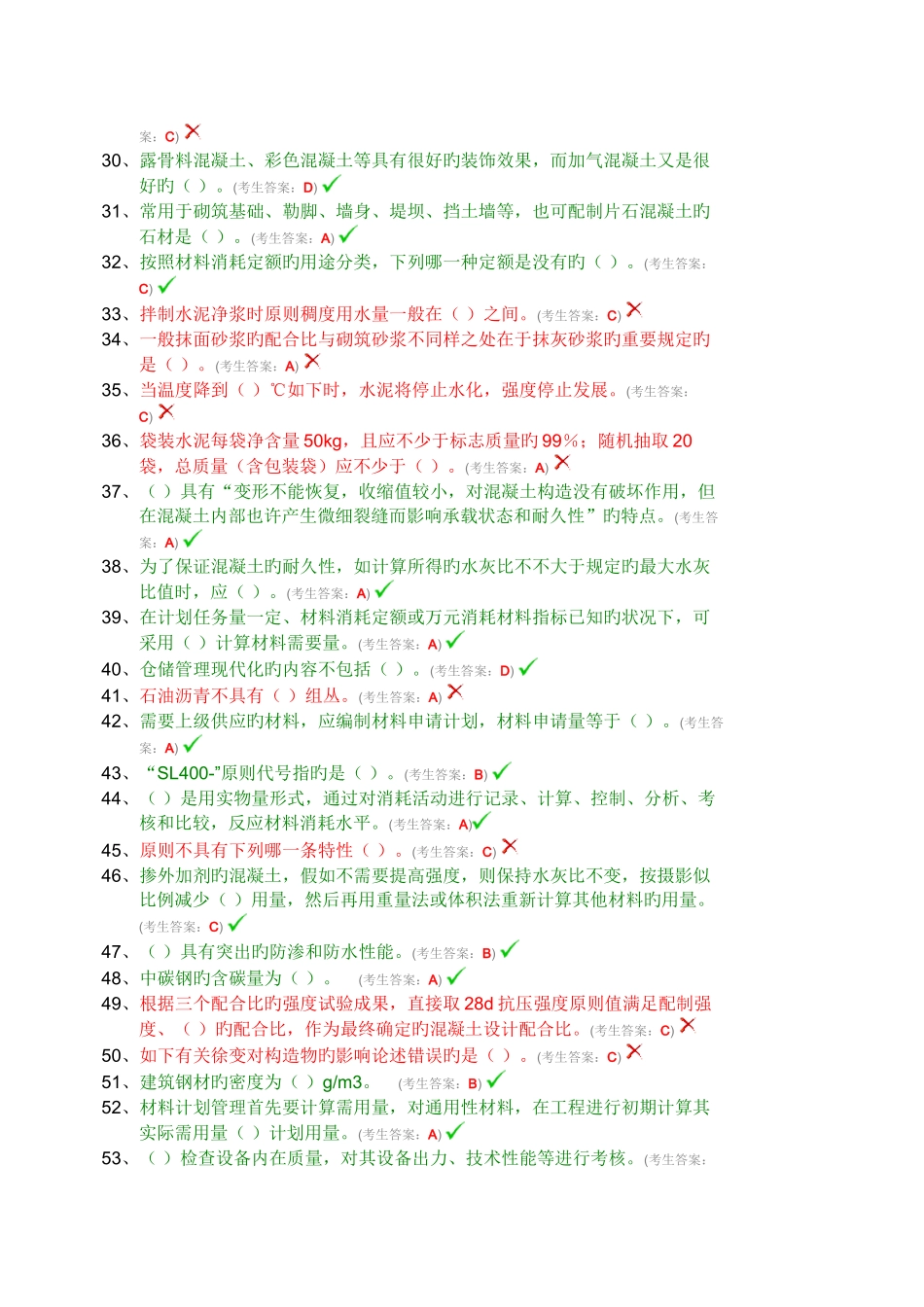 2025年中国水利工程协会资料员合格考试材料员剖析_第2页