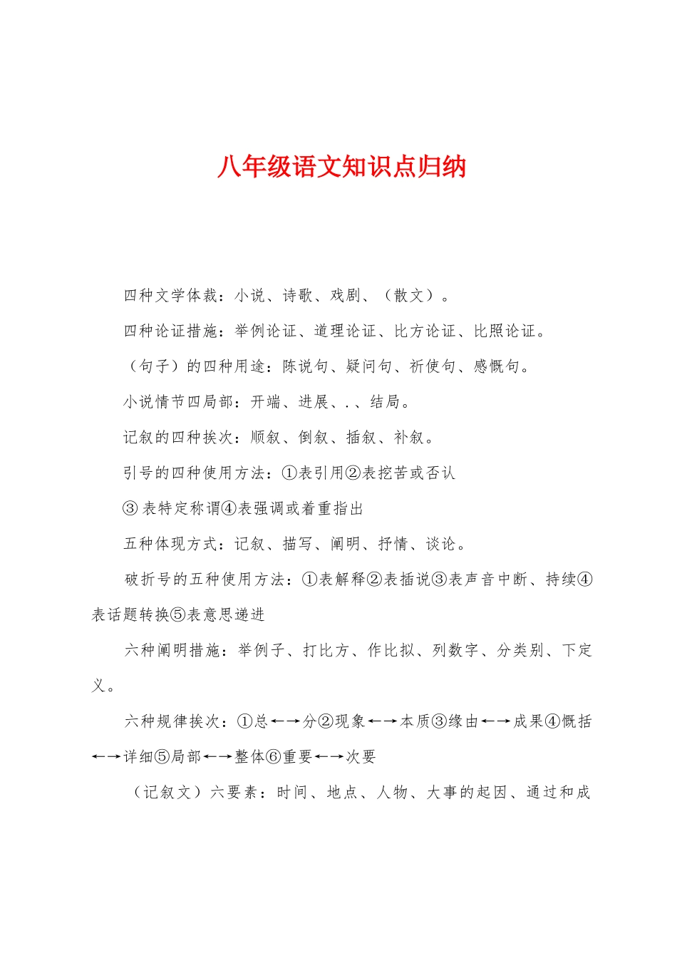 2025年八年级语文知识点归纳_第1页