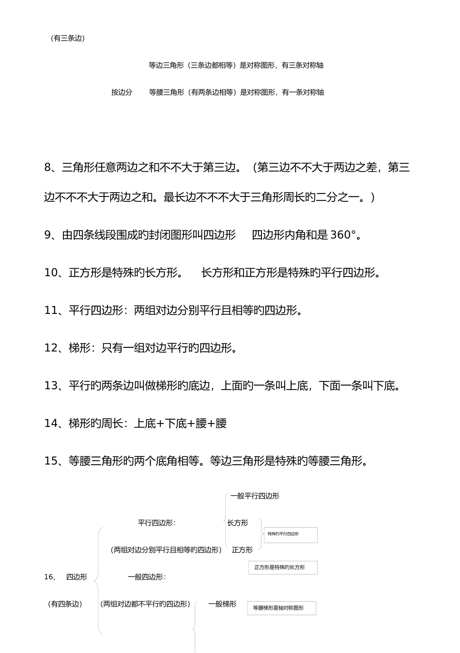 2025年四年下册三角形和四边形知识点总结及练习题_第2页
