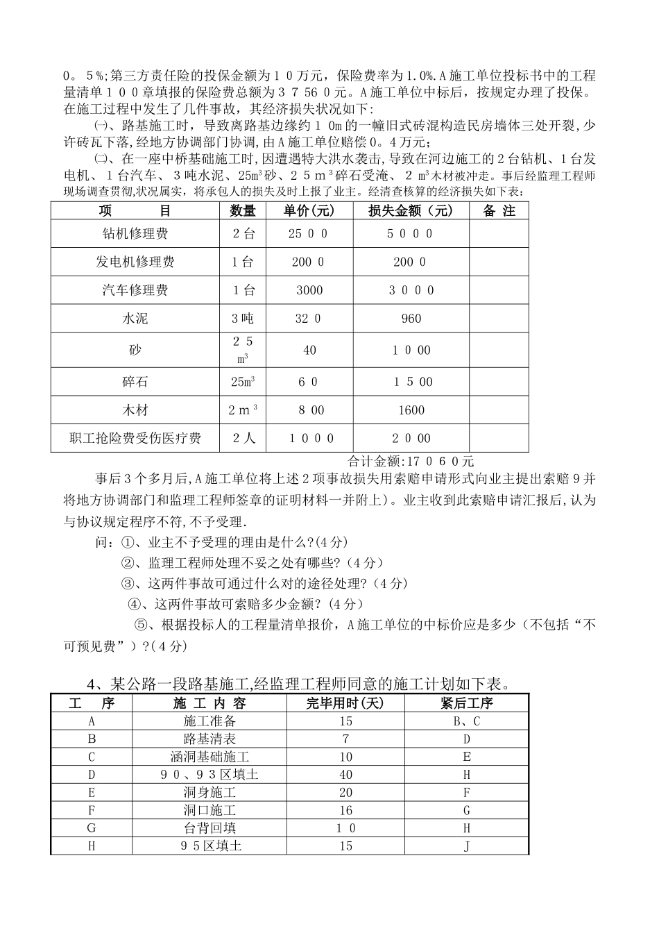 2025年交通部公路工程监理工程师考试综合考试题3及答案范本_第2页