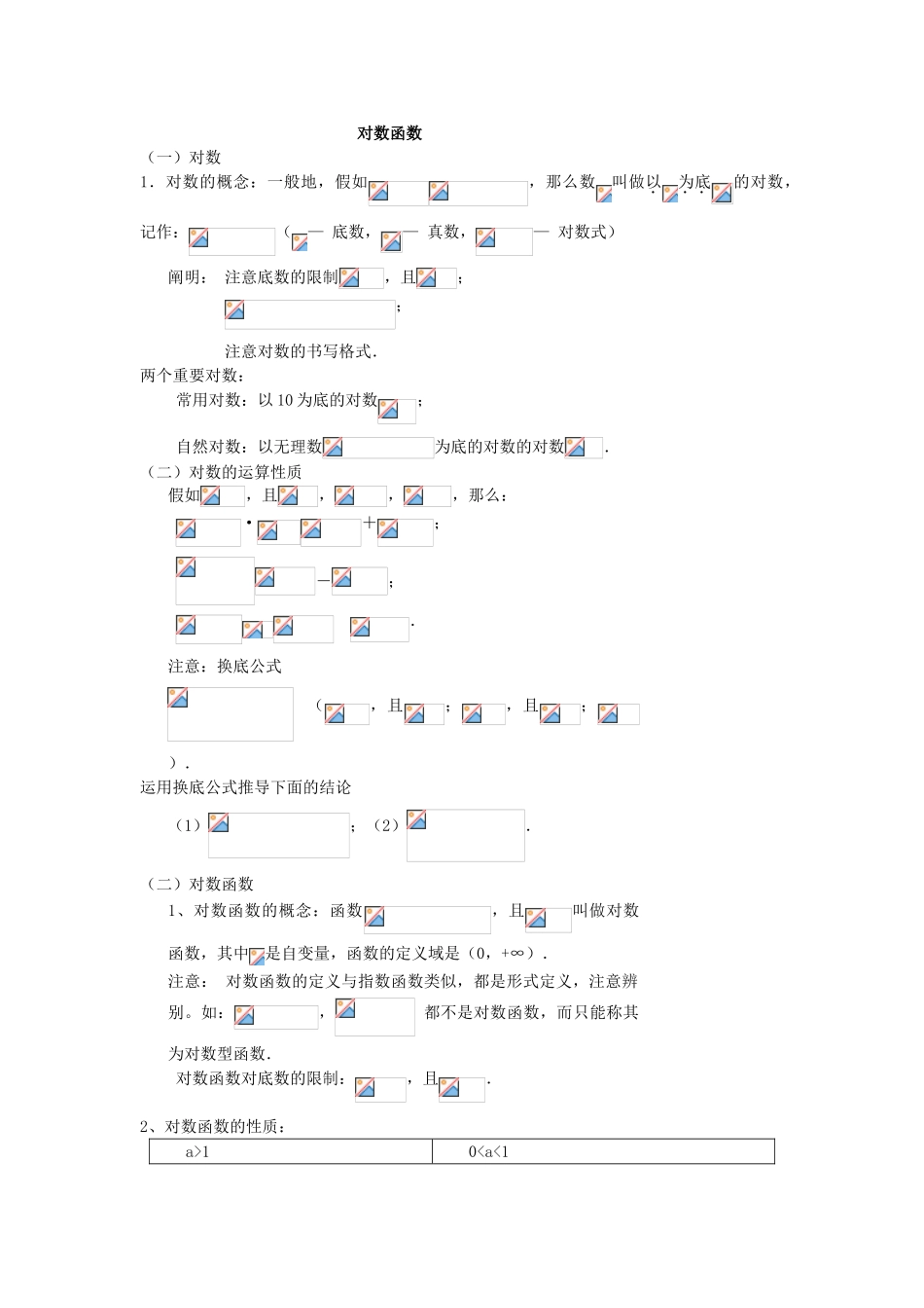 2025年对数函数知识点总结_第1页