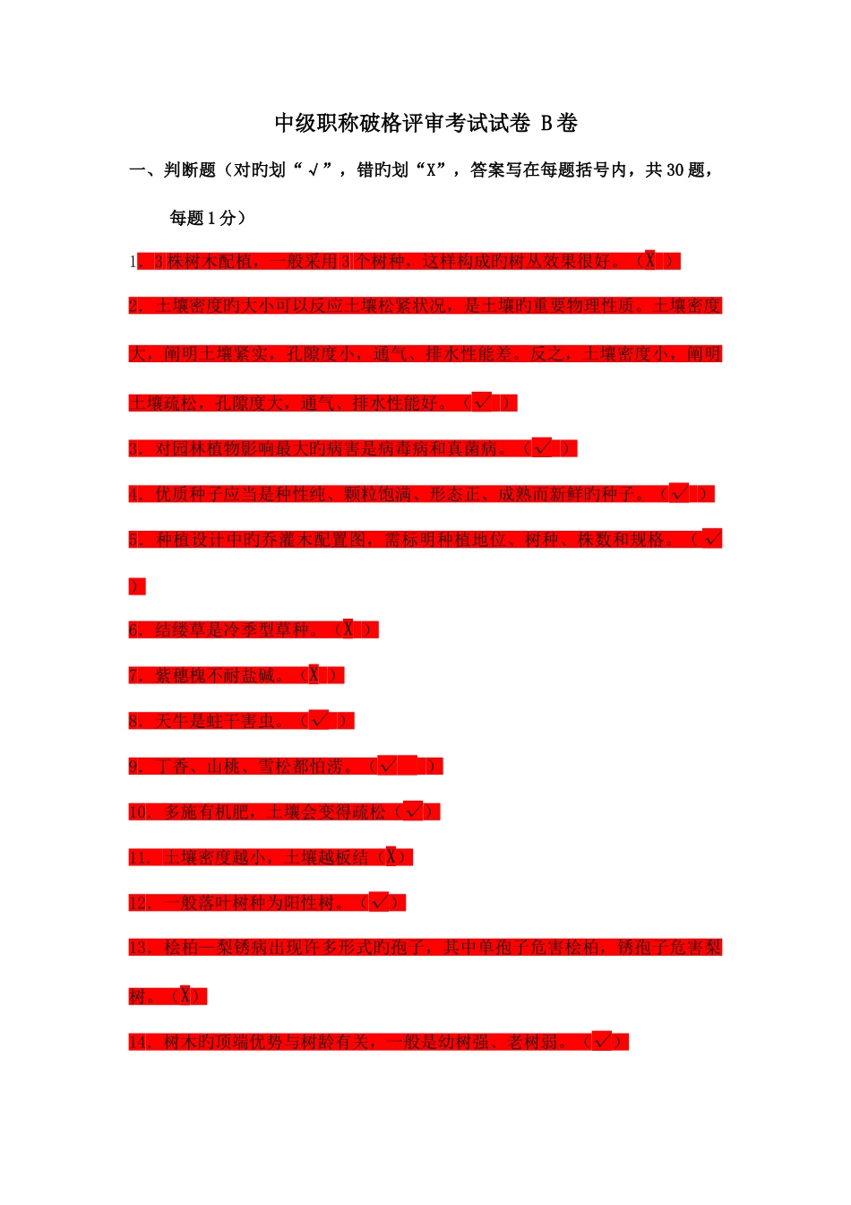 2025年中级职称考试试卷B卷_第1页