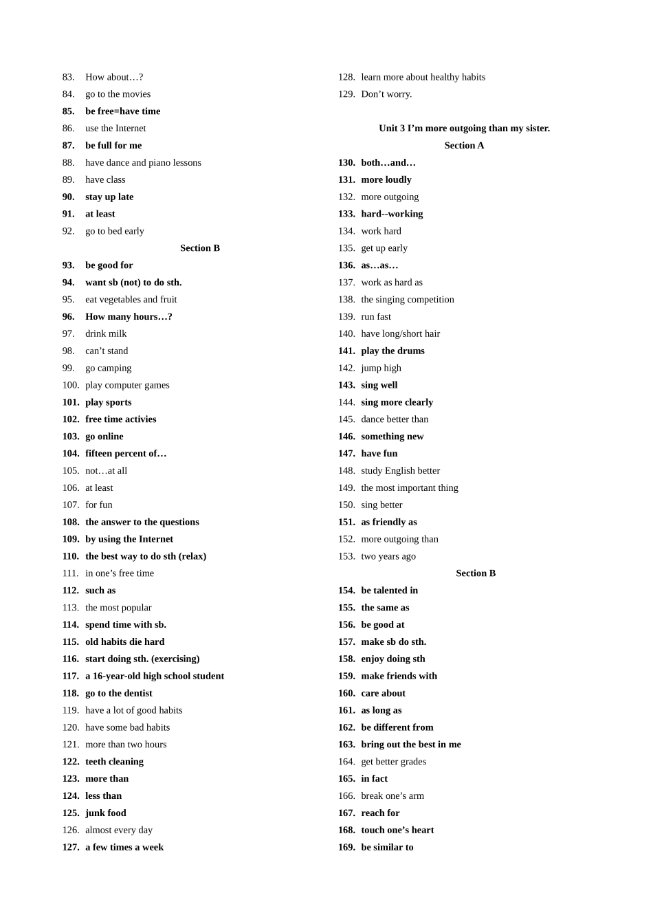 2025年人教版八年级上册英语短语归纳_第2页