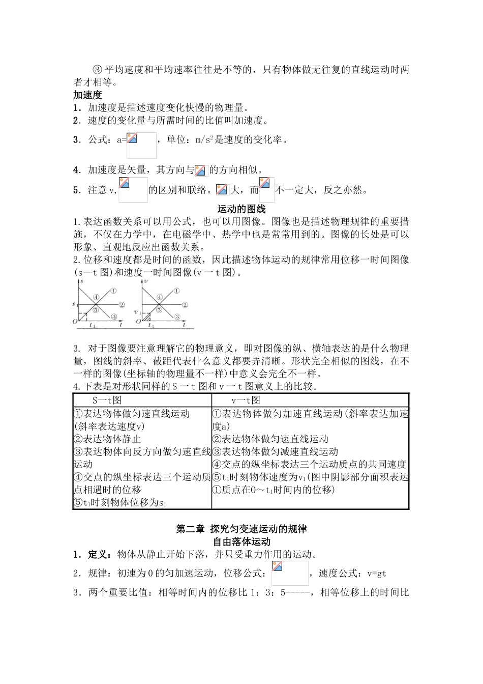 2025年高一物理必修一知识点梳理_第2页